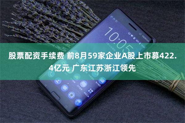 股票配资手续费 前8月59家企业A股上市募422.4亿元 广东江苏浙江领先