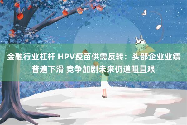 金融行业杠杆 HPV疫苗供需反转：头部企业业绩普遍下滑 竞争加剧未来仍道阻且艰