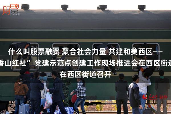 什么叫股票融资 聚合社会力量 共建和美西区——市 “香山红社” 党建示范点创建工作现场推进会在西区街道召开